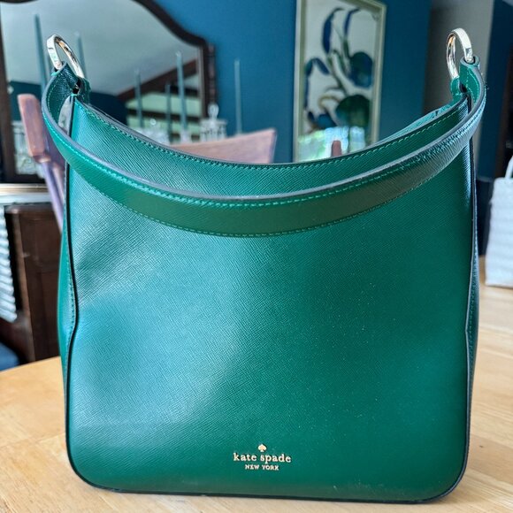 Kate Spade Perry Leather Shoulder Bag Green - Picture 1 of 4